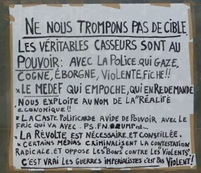 panneau manif